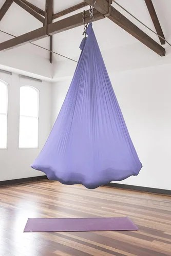 Vista 5 de Pinc Active Silk Aerial Yoga Swing & Hammock Kit for Improved Yoga Inversions, Flexibility & Core Strength
