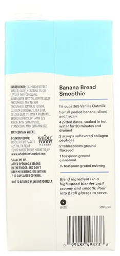 Vista 3 de 365 por Whole Foods Market, Leche de avena con vainilla, 32 fl. Oz
