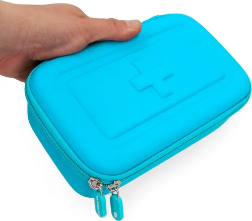 Vista 3 de CASEMATIX Funda para inhalador de asma para viajes, se adapta al espaciador de inhalador de asma con máscara adjunta, soporte para inhalador