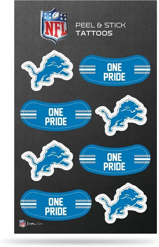Vista 35 de Rico Industries NFL Footbal Peel & Stick Temporary Tattoos - Eye Black - Game Day Approved!