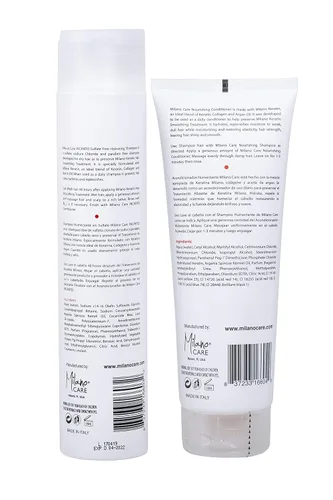 Vista 2 de Set de champú y acondicionador nutritivo para el cabello, queratina