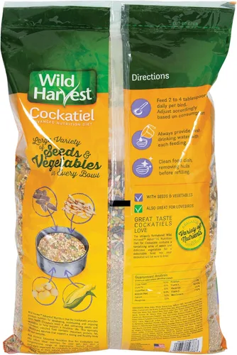 Vista 2 de Wild Harvest Advanced Nutrition - Cacatúa 8 libras, mezcla de semillas, granos y verduras