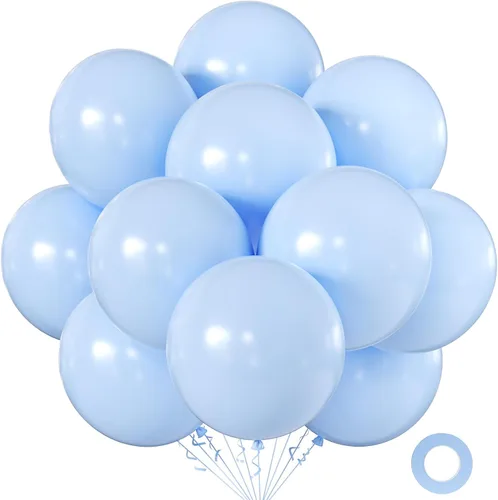 Vista 47 de KALOR Globos color morado ceniza de 18 pulgadas, 10 globos de látex mate, globos redondos grandes para bodas, baby shower, fiestas de cumpleaños