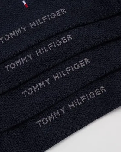 Vista 5 de Tommy Hilfiger Calcetines de vestir para hombre, calcetines ligeros y cómodos (paquete de 4)