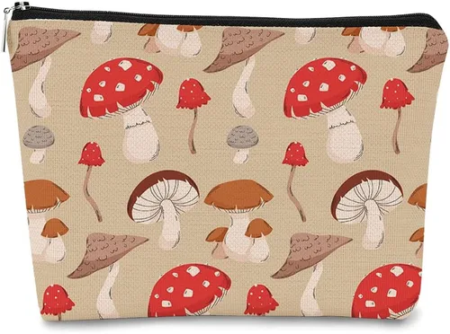 Vista 9 de BARPER Bolsa de maquillaje de hongos - Regalos para mujeres hippies, cosas de hongos, mushroom 1, Vintage