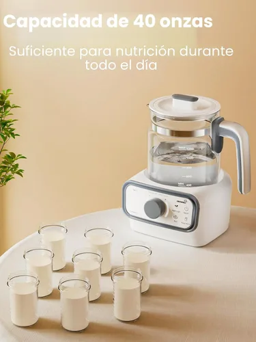 Vista 7 de Calentador rápido de biberones, esterilizador de biberones, calentador de alimentos para bebés sin BPA 6 en 1, para descongelar.