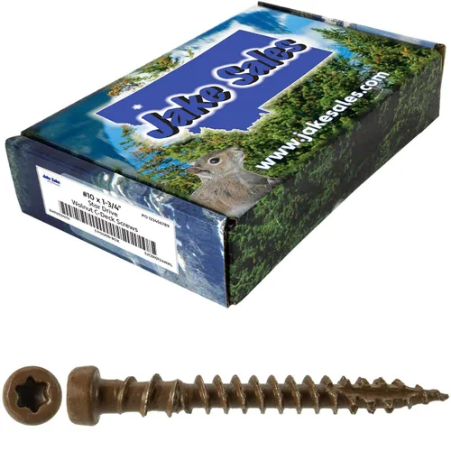 Vista 26 de #10 x 1-3/4" Graystone - Tornillo de madera recubierto exterior de madera Torx/Star Drive Head - Compatible con madera AQC (1 libra ~ 130 tornillos)