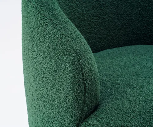 Vista 68 de Silla giratoria decorativa, moderna silla tapizada de barril con respaldo ergonómico y cojín cómodo, sillón individual de ocio para sala de estar