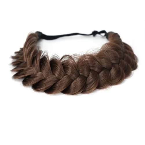 Vista 22 de Diadema Trenzada de 2 Hebras Despeinada Clásica Gruesa Trenzas Anchas Elástica Extensible de Calidad Sintética Diadema Trenzada para Mujeres Niñas