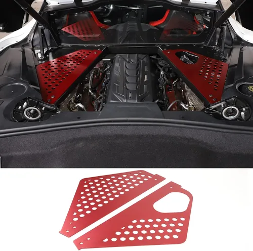 Vista 10 de Cubierta de panel de bahía de motor compatible con Chevrolet Corvette C8 Stingray 2020-2024, compartimento de aluminio para motor izquierdo derecho
