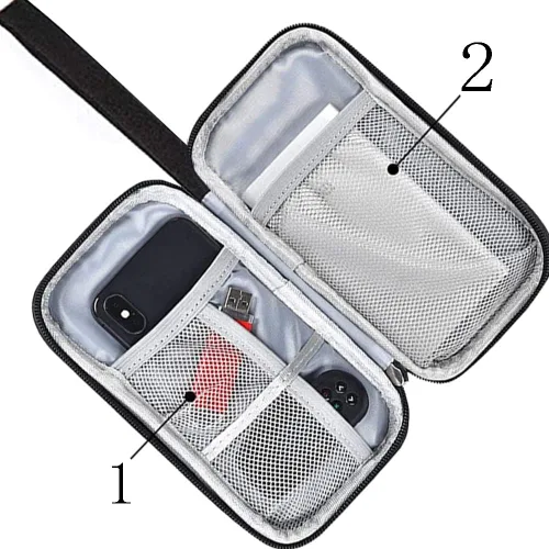 Vista 4 de Bolsa de Accesorios Electrónicos / Estuche Organizador Electrónico, Bolsa de Almacenamiento de Accesorios Electrónicos Pequeños Duradera para Varios