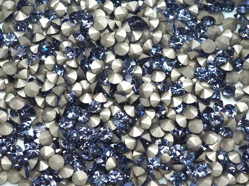 Vista 2 de Tanzanite, Preciosa genuino checo Maxima chatones de espalda puntiaguda en tamaño ss23 (0.205 in, 0,2 pulgadas), 72 piezas, plateado laminado, P619