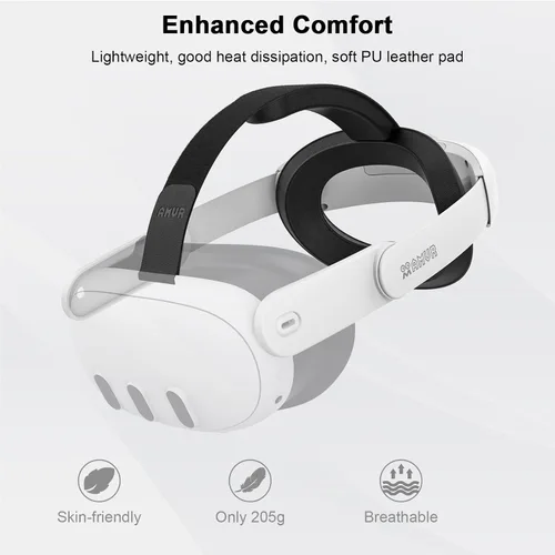 Vista 3 de AMVR Head Strap & Controller Grips Cover Compatible with MetaOculus Quest 3 Accessories