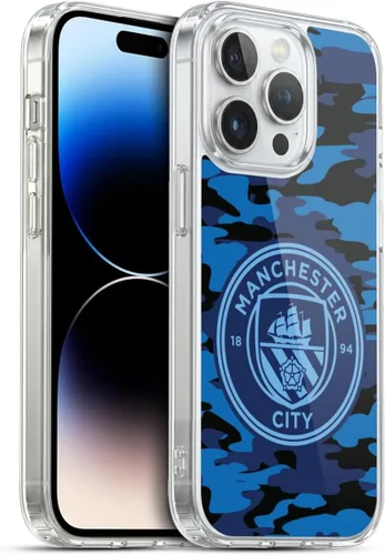 Vista 235 de Head Case Designs Funda de gel con licencia oficial del Manchester City Man City FC Blue Moon Badge Camou [protección de grado militar] compatible