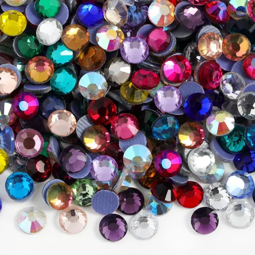 Vista 37 de 6000 diamantes de imitación termoadhesivos a granel, diamantes de imitación azules para ropa de manualidades, cristales termoadhesivos para Zafiro