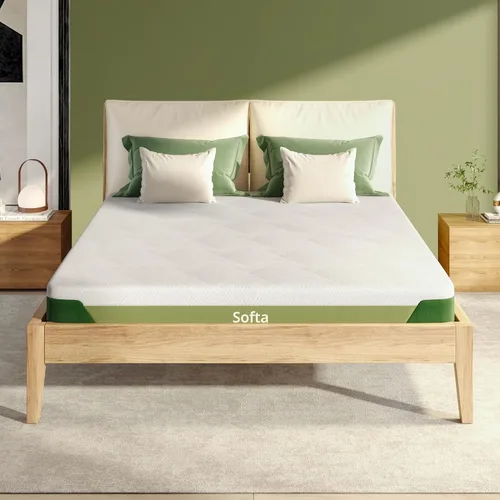 Vista 22 de Softa - Colchón de espuma viscoelástica de gel refrigerante doble, 6