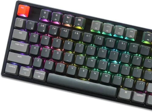 Vista 6 de Keychron K8 Tenkeyless Teclado mecánico inalámbrico para Mac Bluetooth RGB retroiluminación multitarea tipo C con cable TKL Gaming Keyboard