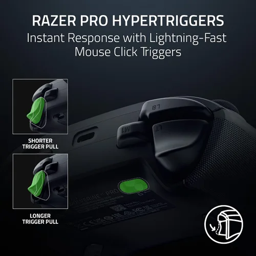 Vista 7 de Razer Wolverine V3 Pro Wireless Gaming Controller Licensed for Xbox Series XS, Xbox One, Windows PC - 6 Remappable Buttons - Fast Triggers