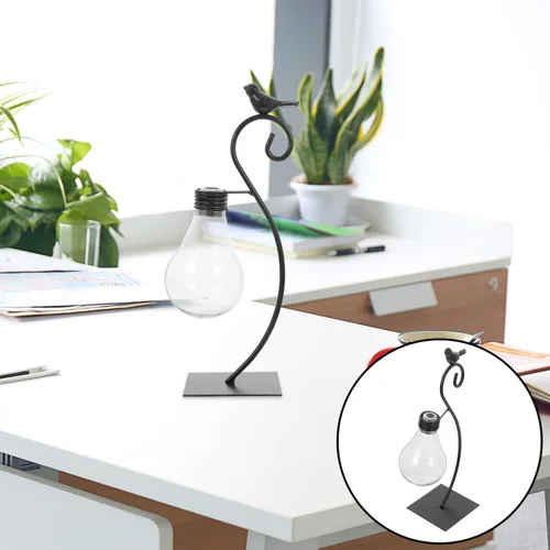 Vista 6 de Healifty Maceta de bombilla pequeña de 9.84 x 4.72 x 3.14 pulgadas, soporte creativo hidropónico para plantas, adorno decorativo en miniatura