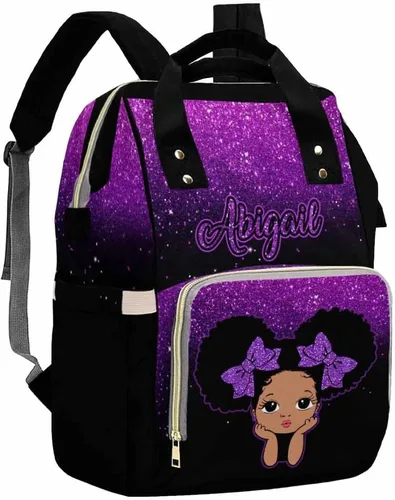Vista 3 de Artsadd Bolsa de pañales personalizada con nombre Mochila de bebé personalizada para mamá, pattern 02, Mochilas Daypack
