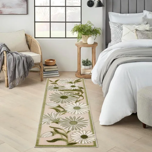 Vista 15 de Nourison Home Aloha - Alfombra beige de 2 pies 3 pulgadas x 12 pies, fácil de limpiar, no se desprende, para dormitorio, sala de estar, comedor