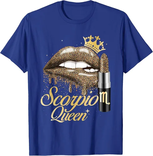 Vista 19 de Scorpio Queen - Zodiac Sign Horoscope Birthday T-Shirt Negro