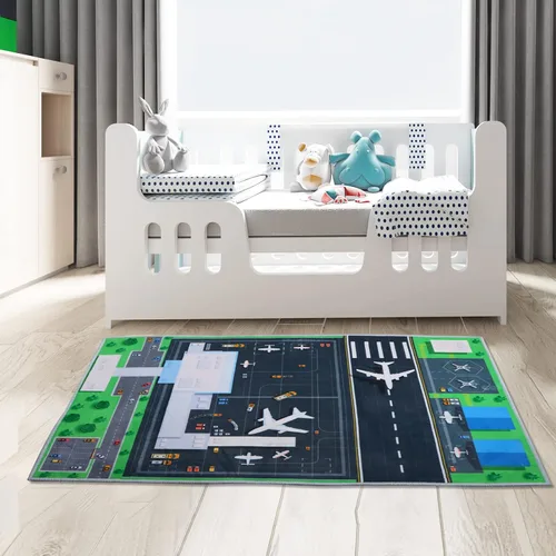 Vista 3 de Alfombra de dormitorio infantil de 31 a 47 pulgadas, alfombra creativa de diversión para el aeropuerto, alfombra suave para niños, bonita alfombra