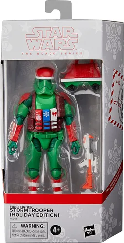 Vista 9 de STAR WARS The Black Series First Order Stormtrooper (edición navideña) y juguetes de droide de ratón, figuras coleccionables de 6 pulgadas