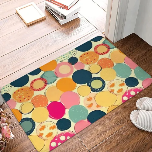 Vista 15 de Tapete para puerta delantera, tapete de bienvenida con estampado floral azul y blanco, absorbente, antideslizante, tapete de entrada suave, alfombra