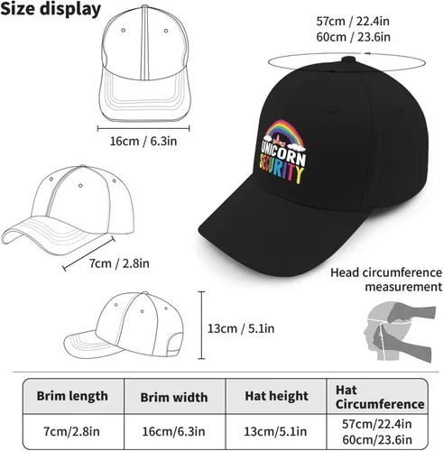 Vista 4 de Unicorn Security - Gorras de béisbol para hombre, diseño de unicornio, de verano, de secado rápido