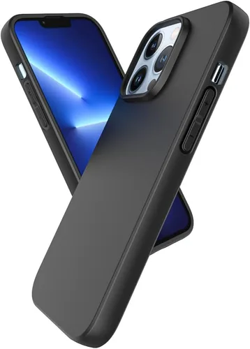Vista 2 de Funda Puxicu para iPhone 12 Pro Max, cubierta protectora de TPU mate suave de diseño delgado para iPhone 12 Pro Max, negra