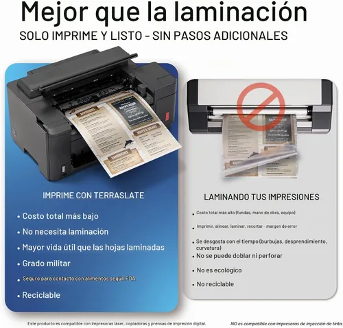 Vista 5 de TerraSlate - Papel impermeable de alta calidad, 5 mil, 8.5 x 11 pulgadas, compatible con impresora láser y copiadora, duradero y resistente a