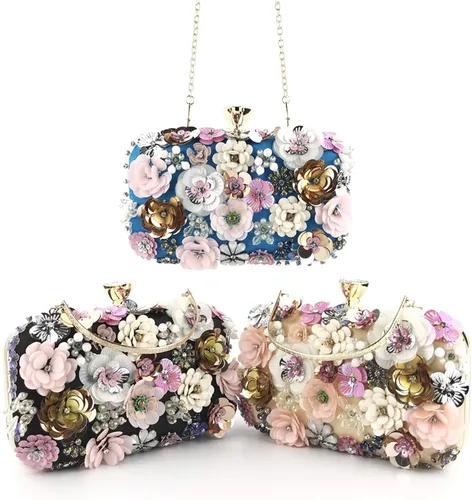 Vista 6 de Lanpet Bolso de mano de noche con correa de cadena para mujer, bolso de hombro