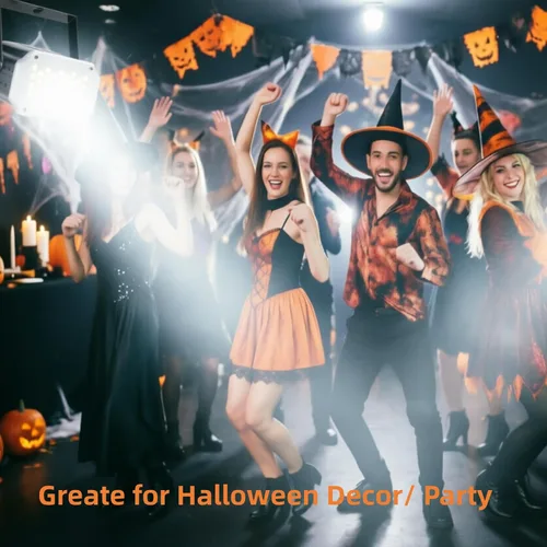 Vista 2 de Luz estroboscópica de Halloween, 36 luces LED estroboscópicas blancas superbrillantes, activadas por sonido y control de velocidad de flash, mini