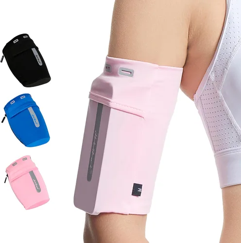 Vista 8 de HiRui Brazalete para Correr Manga Universal Brazalete Deportivo Brazalete para Celular Compatible con iPhone 16/15/14/13/Plus/Pro Samsung Galaxy