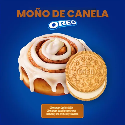 Vista 4 de OREO Galletas sándwich de bollo de canela, edición limitada, 10.68 onzas