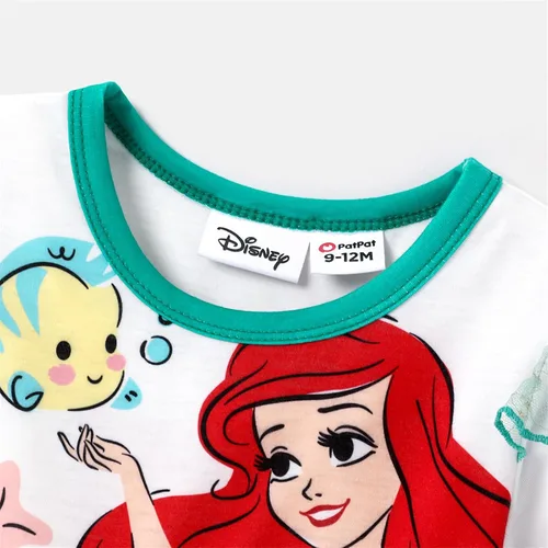 Vista 5 de Disney Vestido de princesa para niña pequeña, con volantes, manga larga, de malla, tul