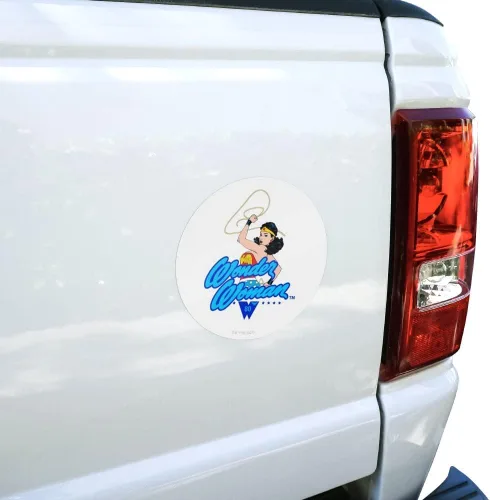 Vista 4 de Wonder Woman 80th Lasso Automotive Car Window Locker Circle Bumper Sticker