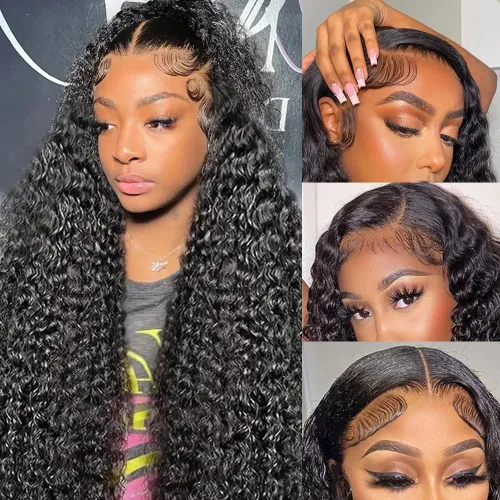 Vista 18 de Peluca de cabello humano estilo Bob para mujeres negras, 4x4, sin pegamento, encaje frontal, pelucas de cabello humano prearrancadas cortas
