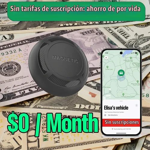 Vista 3 de Rastreador GPS oculto magnético para vehículos: 365 días de duración de la batería, sin suscripción, dispositivo de seguimiento de automóvil oculto