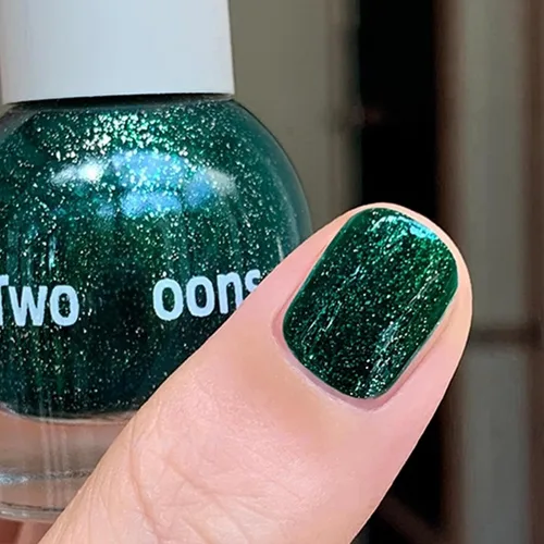 Vista 16 de Esmalte de uñas a base de agua Aurora verde brillante, esmalte de uñas con efecto cromado iridiscente, esmalte de uñas no tóxico para mujeres