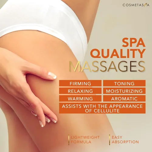 Vista 4 de Cosmetasa - Crema caliente para celulitis, 87% orgánica, gel de masaje natural para sudar estómago, abdomen, vientre, dolor de articulaciones