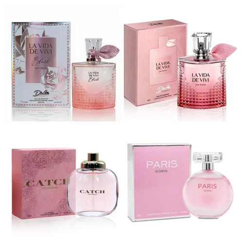 Vista 18 de A CENTER Juego de perfume de 4 piezas para mujer, set de regalo