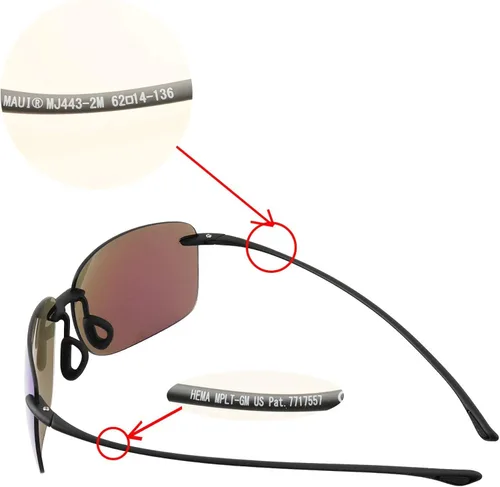 Vista 6 de Walleva Lentes de repuesto para gafas de sol Maui Jim Hema. Múltiples opciones disponibles