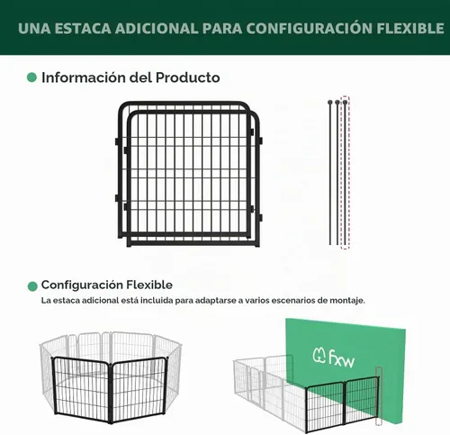 Vista 2 de FXW Homeplus Unleashed Corralito para Perros de Interior - Juego Sin Estrés y Seguro, Resistente de 24 Pulgadas 2 Paneles Corralito para Cachorros