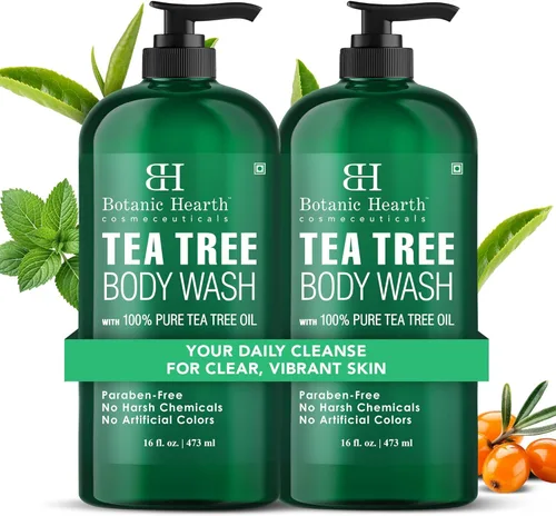 Vista 19 de Botanic Hearth Gel de ducha British Rose & Almond – Gel de ducha hidratante con manteca de karité, limpiador suave y rehidratante, libre de sulfatos