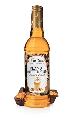 Vista 5 de Jordan's Skinny Syrups - Jarabes de café sin azúcar, sabor a caramelo salado y mantequilla de maní, sabor cero calorías para bebidas y alimentos