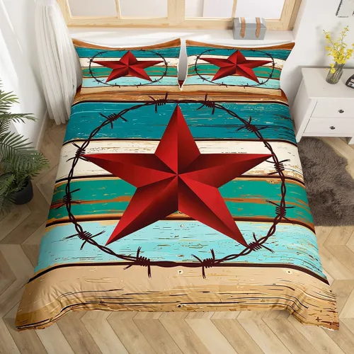 Vista 14 de Erosebridal Juego de ropa de cama de vaquero, funda de edredón de rodeo occidental, funda de edredón para cama de caballo para niños, adolescentes