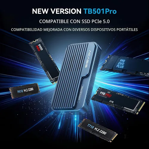 Vista 2 de ACASIS Carcasa SSD NVMe M.2 de 80 Gbps, con ventilador de refrigeración, compatible con USB4 V2.0, USB4 V1.0, USB3.2/3.1/3.0 (TB501 Pro)