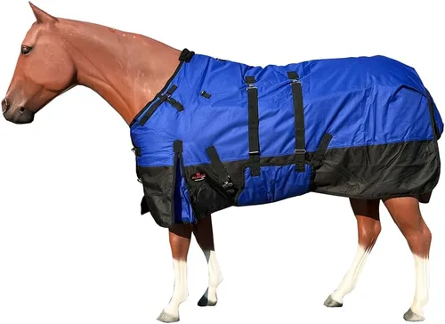 Vista 24 de HILASON Manta de Caballo de Poly Impermeable de Invierno 1200D con Envolvente de Vientre Mantas de Exterior para Caballos Vino